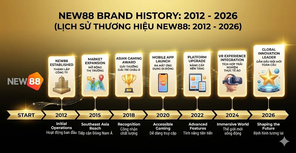 Lịch Sử NEW88 – Hành Trình Từ 2012 Đến 2026 Lịch Sử NEW88 – Hành Trình Từ 2012 Đến 2026
